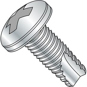 Small Parts 11163PP Steel Thread Cutting Screw, Zinc Plated Finish, Pan Head, Phillips Drive, Type 23, #10-32 Thread Size, 1" Length (Pack of 100) in Kuwait