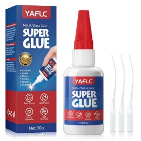Super Glue for Ceramic Repair, 30g Ceramic Glue for Pottery, Super Glue for Plastic, Metal, Wood, Shoe, Rhinestone, Glass, Crafts DIY