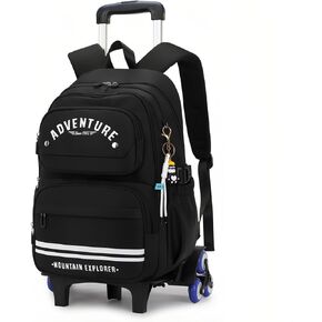 ETAISHOW Rolling Backpack for Girls Backpack with Wheels for Boys Roller Bookbag Wheeled Bag Trolley School Bag Blue