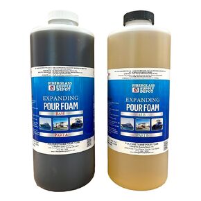 4 Lb. Density Expanding Pour Foam, 2 Part Polyurethane Closed Cell Liquid Foam for Boat and Dock Flotation, Soundproofing, Filling Voids, and Insulation (2 Quart Kit)
