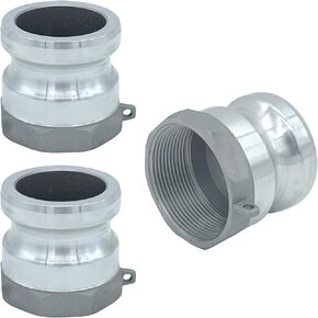 3 pcs Aluminum cam lock fittings, 2" Cam and Groove Hose Fittings Male Adapter Female NPT Thread camlock fitting