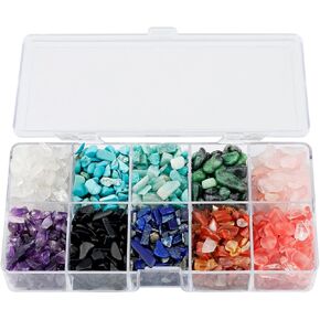 mookaitedecor Crystal Chips Tumbled Stone, 500g Mix Amethyst & Citrine for Cabbing, Tumbling, Healing Set