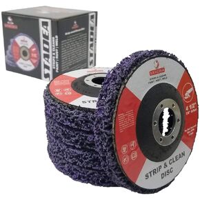 Stadea SDA102K Strip Clean Disc 4-1/2" Paint Rust Weld Stripper Remover Stripping Disc for Angle Grinder - Pack of 5, 7/8" Arbor