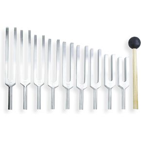 Tuning Fork Set 10 Pcs with All Healing Solfeggio Frequency (285 Hz, 396 Hz, 417 Hz, 528 Hz, 639 Hz, 741 Hz, 852 Hz, and 963 Hz) with Mallet Best Tuning Forks Includes All 7 Chakra
