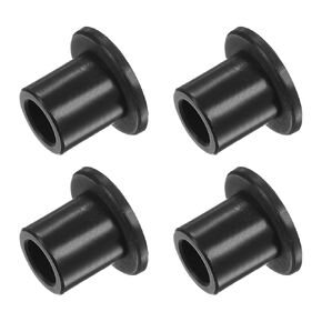 4pcs Nylon Flanged Sleeve Bearings [10.5mm Bore x 15.9mm OD x 19.2mm Length] Nylon Plastic Bushings for Shaft, Black