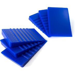 6 Piece Squat Wedge - Adjustable Stackable for deeper squat, Non-Slip Superior Traction, Dark Blue - With Carry Bag
