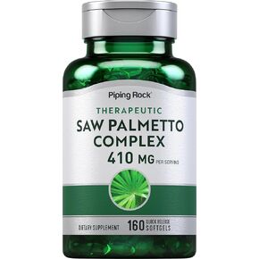 Piping Rock Saw Palmetto Complex | 160 Softgels | 410mg | Therapeutic Grade | Non-GMO, Gluten Free