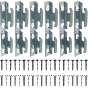 XJKJ 12 PCS Curtain Rod Bracket Curtain Rod Hardware Brackets Curtain Rod Single Bracket Spreader Wall Bracket Hooks Curtain Rod Hooks for Wall