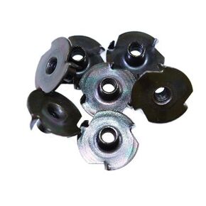 3 Prong, TEE-NUT, 8-32 x 1/4" Barrel, Black Zinc Finish