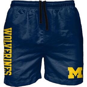 FOCO Men's NCAA 5.5" Inseam Solid Wordmark Swimming Trunks
