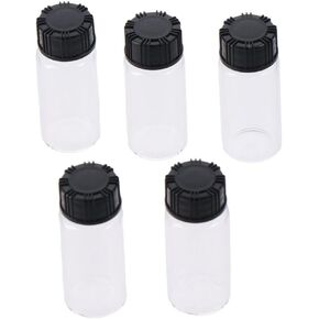 10Pcs Clear Bottles Vial, 10ml (0.3 Oz) Liquid Sampling Sample, Glass Bottles Vials, Empty Jars with Screwcap for Liquids, Powder, Seeds