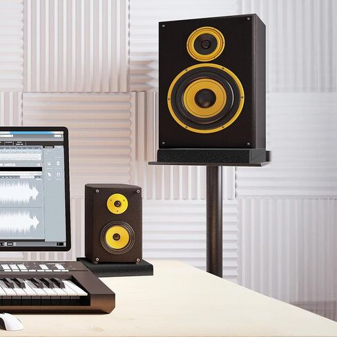 وسادات عزل TONOR لمكبرات الصوت، رغوة صوتية لشاشة الاستوديو، لوحات عازلة للصوت عالية الكثافة لمعظم مكبرات الصوت 3 - 4.5 بوصة، زاوية قابلة للتعديل، تمنع الاهتزازات، 6.3 بوصة × 8 بوصة × 1.4 بوصة، عبوة من قطعتين in Kuwait