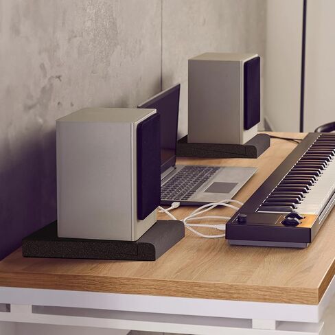 وسادات عزل TONOR لمكبرات الصوت، رغوة صوتية لشاشة الاستوديو، لوحات عازلة للصوت عالية الكثافة لمعظم مكبرات الصوت 3 - 4.5 بوصة، زاوية قابلة للتعديل، تمنع الاهتزازات، 6.3 بوصة × 8 بوصة × 1.4 بوصة، عبوة من قطعتين in Kuwait