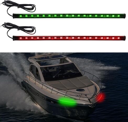 Elegananccy Navigation Lights for Boat Marine, Boat Red and Green Bow Lights, Night Fishing Lights, Deck Lights for Marine Pontoon Boat Bas Boat Dinghy Kayak Yacht in Kuwait