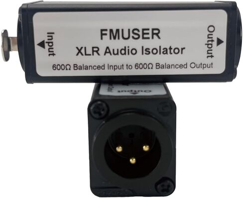XLR Audio Ground Loop Noise Isolator | Single-Channel Balance Hum Eliminator for Home Stereo Systems, Equalizer, DI Boxe, Audio Mixer, Bass Preamp & Audio Interface in Saudi Arabia