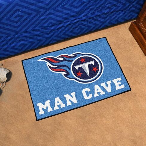 سجادة FANMATS 14381 Tennessee Titans Man Cave Starter Mat - 19 بوصة. × 30 بوصة. | سجادة ديكور المنزل لمحبي الرياضة وبساط خلفي in Saudi Arabia