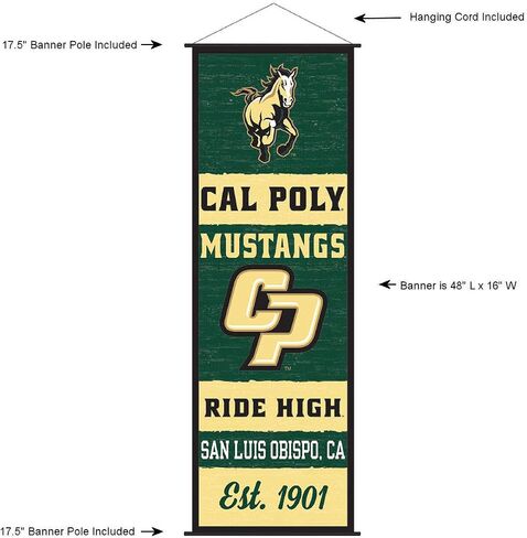 Cal Poly Mustangs Banner and Scroll Sign in Saudi Arabia