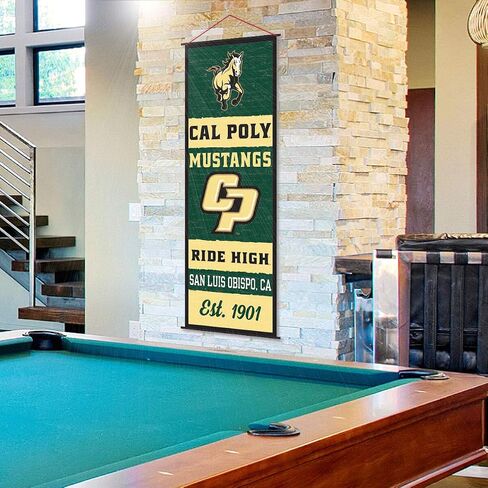 Cal Poly Mustangs Banner and Scroll Sign in Saudi Arabia