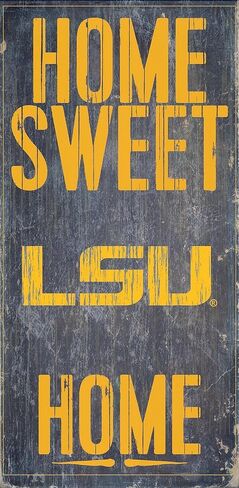 لافتة خشبية LSU Tigers - Home Sweet Home 6"x12" in Saudi Arabia
