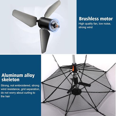 Misting umbrella with Fan, umbrella comes with an integrated misting fan, blocking 99.9% of UV rays.cooling solution for summer festivals, beach outings, and other sun-soaked activities in Saudi Arabia