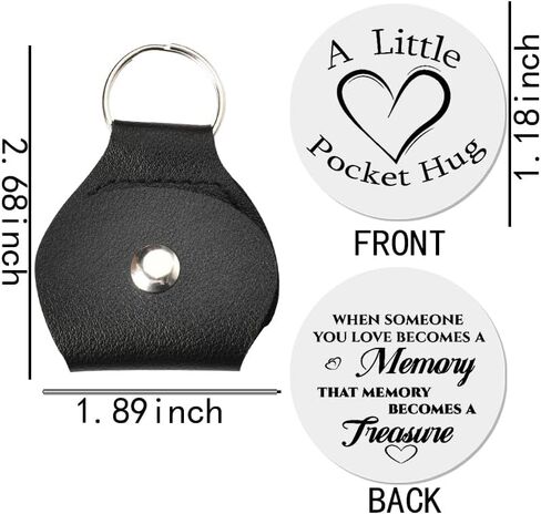 Sisadodo Pocket Hug Token Long Distance Relationship Keepsake Gifts for Women Birthday Christmas Gifts With Leather Keychain in Saudi Arabia
