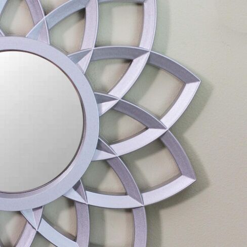 Northlight Set of 3 Matte Silver Arched Floral Mirrors Wall Decor 10" in Saudi Arabia