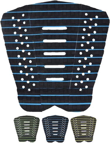 EVA Surfboard Traction Pad - 3 Piece Stomp Pad with 3M Adhesive - Max Grip with Kicker and Arch Bar - Adjustable to Fit Surfboards and Skimboards in Saudi Arabia