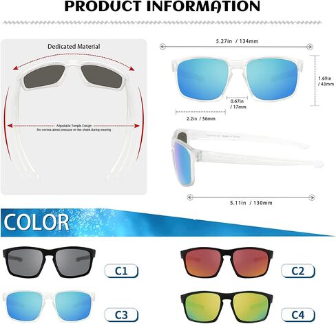 MALIDAK Floating Sunglasses, Polarized Sunglasses With UV400 Protection Lenses, TPX Floating Sunglasses For Water Activities in Saudi Arabia
