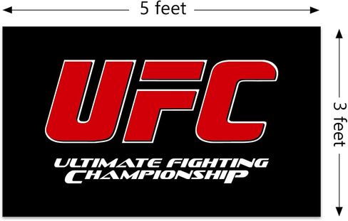 UFC في نهاية المطاف بطل القتال خلفية سوداء الفن نسيج 3 × 5FT غرفة نوم جدار الفن نسيج لغرفة المعيشة عنبر الأسرة in Saudi Arabia