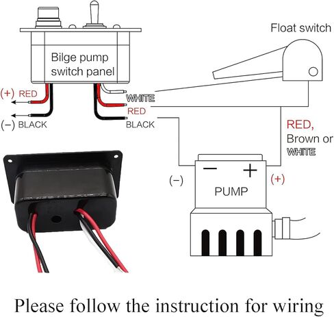 MIMIRACLE مضخة نزح التحكم التبديل لوحة 3-Way مع مؤشر LED لشاحنة تخييم يخت قارب بحري ، 12 فولت 5A الصمامات in Kuwait