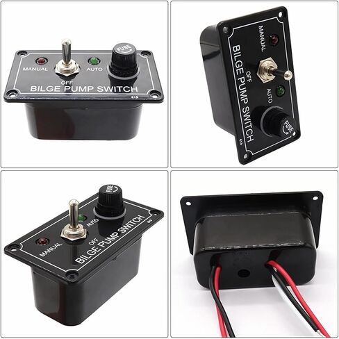 MIMIRACLE مضخة نزح التحكم التبديل لوحة 3-Way مع مؤشر LED لشاحنة تخييم يخت قارب بحري ، 12 فولت 5A الصمامات in Kuwait
