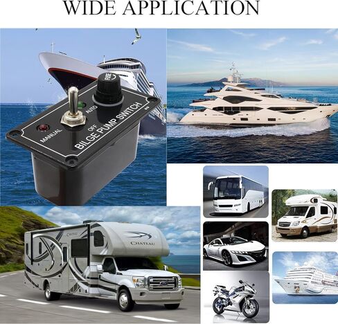 MIMIRACLE مضخة نزح التحكم التبديل لوحة 3-Way مع مؤشر LED لشاحنة تخييم يخت قارب بحري ، 12 فولت 5A الصمامات in Kuwait