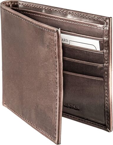 Evergreen Team Sports America NFL Seattle Seahawks Brown Wallet | Bi-Fold | Officially Licensed Stamped Logo | Made of Leather | Money and Card Organizer | Gift Box Included in Kuwait