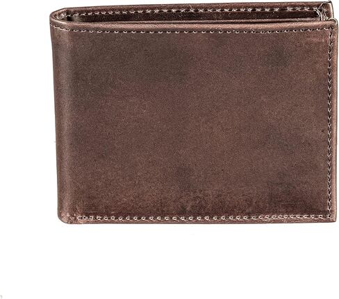 Evergreen Team Sports America NFL Seattle Seahawks Brown Wallet | Bi-Fold | Officially Licensed Stamped Logo | Made of Leather | Money and Card Organizer | Gift Box Included in Kuwait