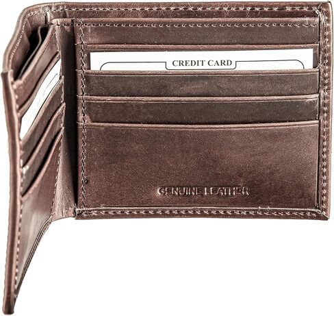 Evergreen Team Sports America NFL Seattle Seahawks Brown Wallet | Bi-Fold | Officially Licensed Stamped Logo | Made of Leather | Money and Card Organizer | Gift Box Included in Kuwait
