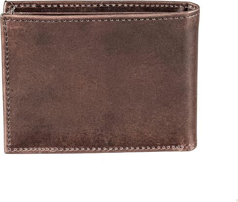 Evergreen Team Sports America NFL Seattle Seahawks Brown Wallet | Bi-Fold | Officially Licensed Stamped Logo | Made of Leather | Money and Card Organizer | Gift Box Included in Kuwait