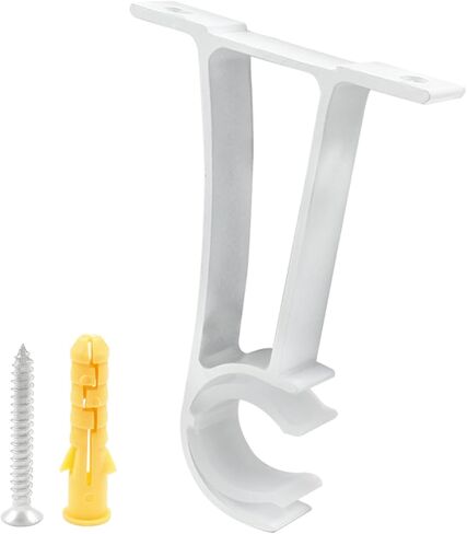 4 عبوات من دعامات قضبان الستائر، حوامل قضبان شديدة التحمل لقضبان الستائر من 1 إلى 1.2 بوصة، دعامة قضيب ستارة مثبتة على الجانب، أبيض in Kuwait