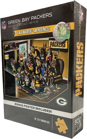 ملصق YouTheFan NFL Green Bay Packers Purebred Fans NFL Purebred Fans "A Real Nailbiter" وملصق إضافي، ألوان الفريق، 15 بوصة × 20 بوصة in Saudi Arabia