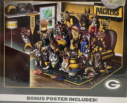 ملصق YouTheFan NFL Green Bay Packers Purebred Fans NFL Purebred Fans "A Real Nailbiter" وملصق إضافي، ألوان الفريق، 15 بوصة × 20 بوصة in Saudi Arabia