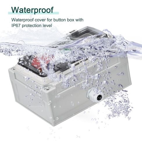 MECCANIXITY IP67 صندوق زر الضغط ABS الزر الأخضر زر الإشارة E زر التوقف مفتاح محدد لمعدات إطفاء الاتصالات الكهربائية الداخلية والخارجية in Saudi Arabia