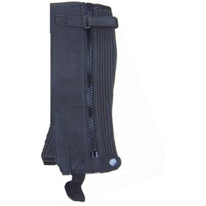 Intrepid International Equine Athletics Kids Clarino Half Chaps (Black, 6)