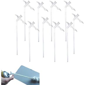 10Pcs Spray Foam Tubes Nozzle, Gap Filling Insulating Foam Spray Replacement Tube, DIY Foams Spray Accessory for DIY Spray Foam Clear