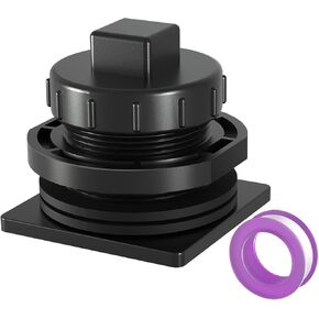Stock Tank Drain Plug Kit Use with 1MDB5,MDB6,MDB7,MDB8,1MDC1 -Suitable for 50/70/100/150/300 Gal Stock Tank-Compatible FG424288BLA/FG424400BLA/FG424500BLA/FG424700BLA