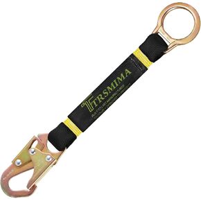 TRSMIMA Safety Harness Extension Lanyard - 18"D-ring Extender Fall Protection Arrest System with Snap Hook Connector Ring ANSI Compliant
