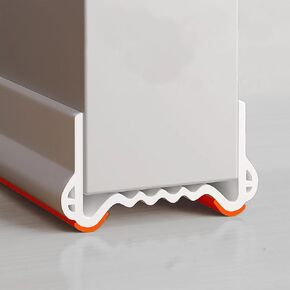 Door Draft Stopper for Bottom of Door Cuttable Weather Stripping Door Seal Under Door Seal 39" Length for Exterior & Interior Doors Garage Window Blocker Noise Dust Insulation Draft Guard (White) in Kuwait