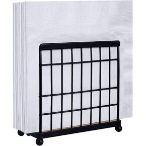 حامل مناديل ستاندوب باللون الأسود لبيت المزرعة الحديث مع قاعدة خشبية في المنتصف in Kuwait