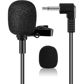 EXMAX السلكية ميكروفون Lavalier 3.5 مم سلك ميكروفون متعدد الاتجاهات مشبك ميكروفون Lav لـ ATG-100t EX-100 نظام الدليل السياحي اللاسلكي جهاز إرسال مضخم الصوت البث المباشر في الفصول الدراسية
