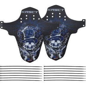 2X MTB Bicycle Mudguards Kit Black Blue Mountain Bike Front Rear Splash Mud Guards Ultra Thin Fit for 26“ 27.5" 29“ Wheel