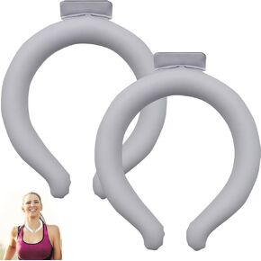 Neck Cooling Wraps, Reusable and Wearable Cooling Pack, Summer Heat Relief Lavender Color-2Pcs