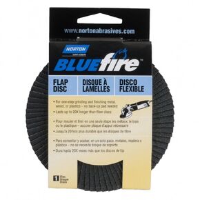 Norton 20X High Performance Abrasive Flap Disc, Type 27, Threaded Hole, Fiberglass Backing, Zirconia Alumina, 4-1/2" Dia., 40 Grit (Pack of 1)